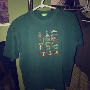 Embroidered Green Italy Shirt